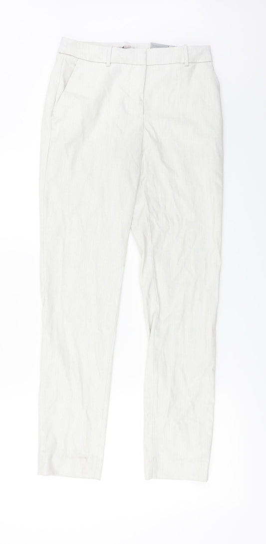 Womens UK Size 6 H&M Regular Fit  Ivory Trousers