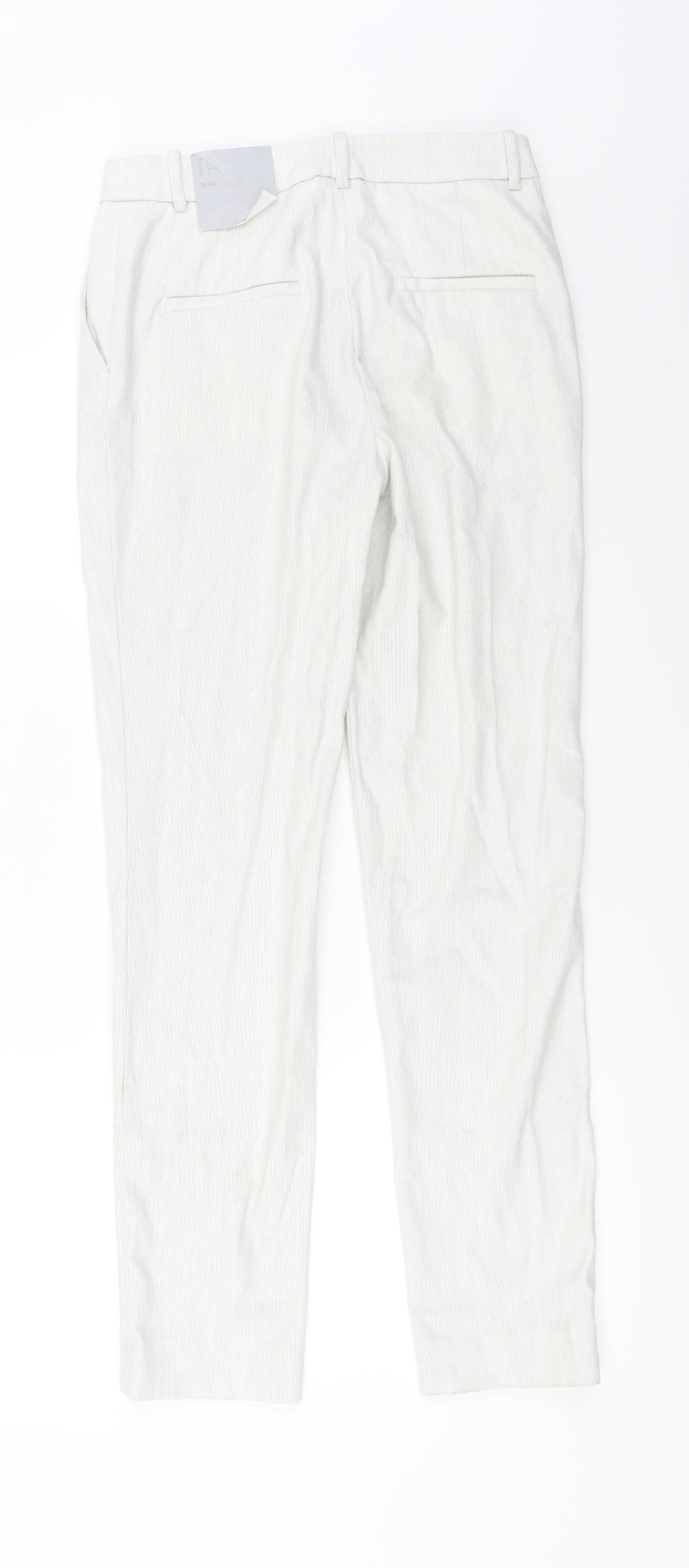 Womens UK Size 6 H&M Regular Fit  Ivory Trousers