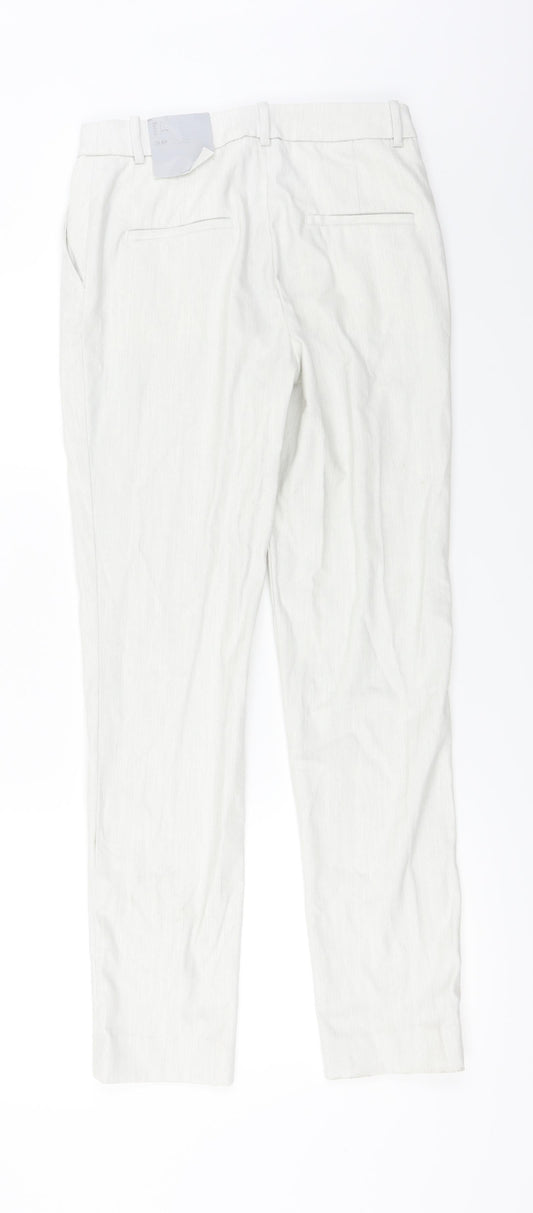 Womens UK Size 6 H&M Regular Fit  Ivory Trousers