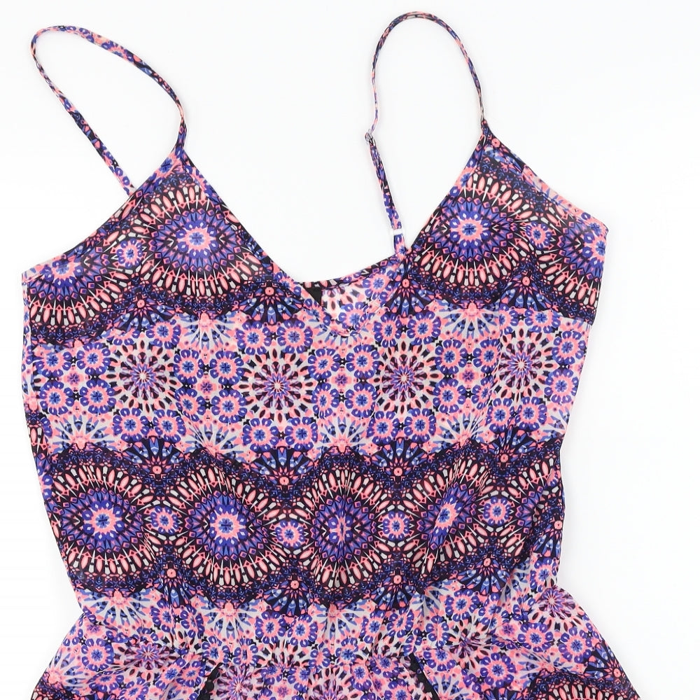 New Look  Womens Pink Floral  Jumpsuit One-Piece Size 8