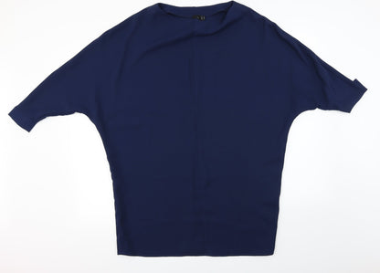 Womens UK Size 4 Preworn Blue Basic Blouse