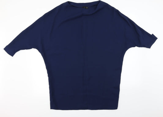 Womens UK Size 4 Preworn Blue Basic Blouse