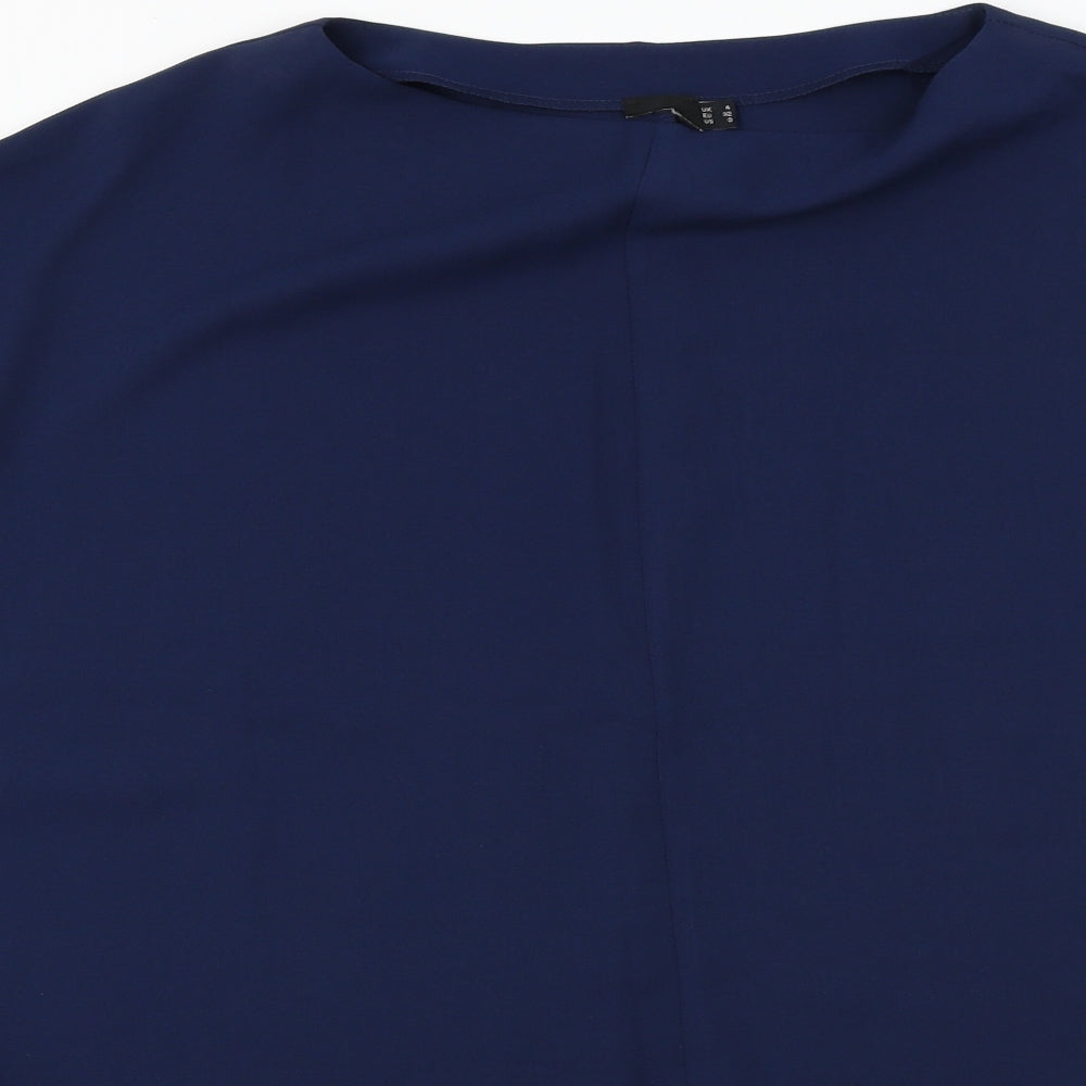 Womens UK Size 4 Preworn Blue Basic Blouse