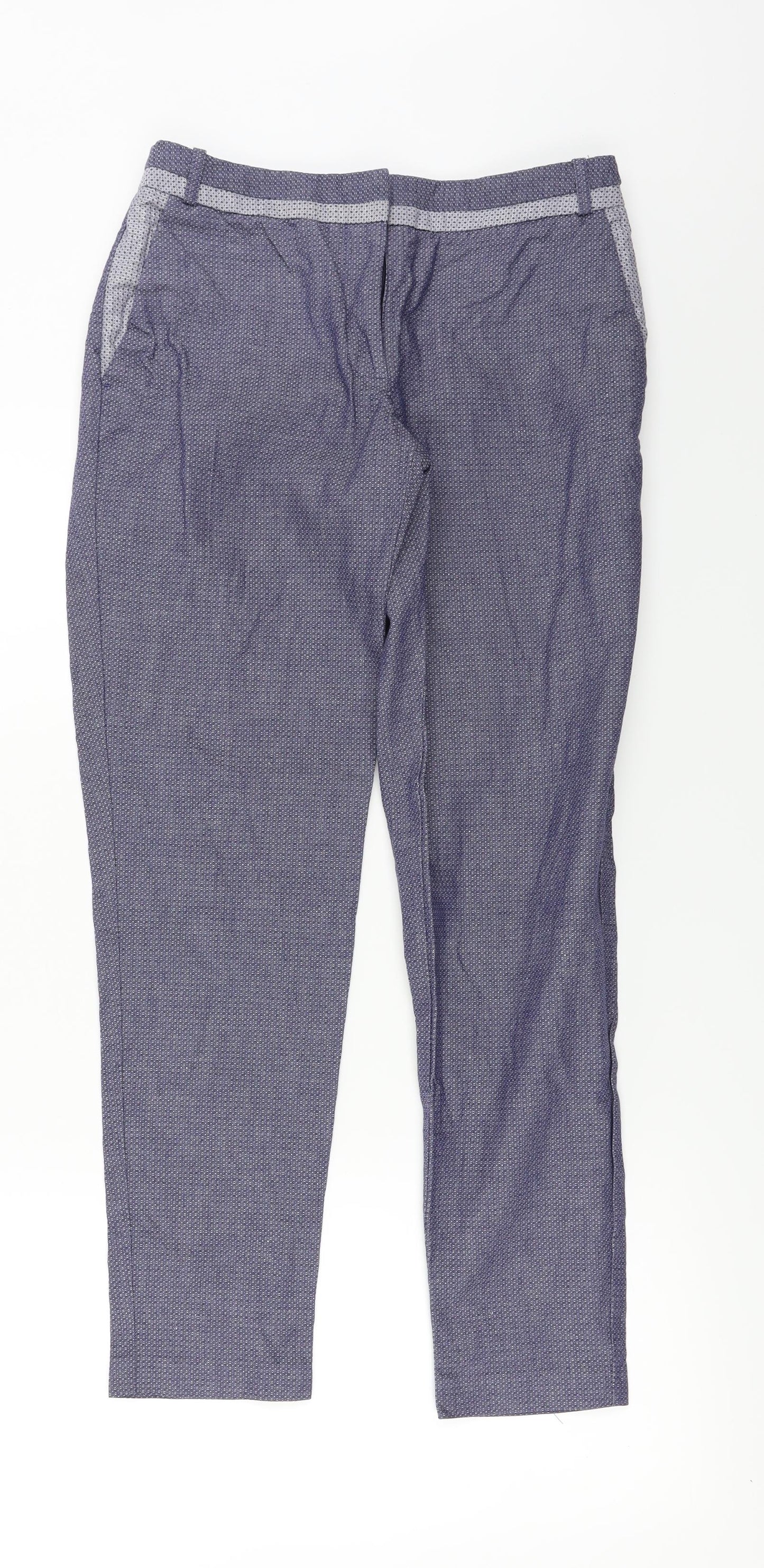 Womens UK Size 6 River Island Regular Fit  Blue Trousers