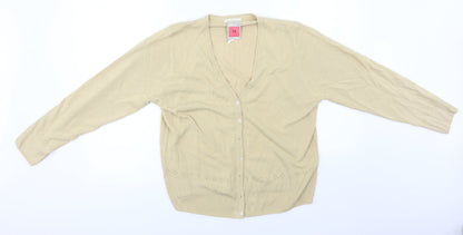Marks and Spencer Womens Beige   Cardigan Jumper Size 18