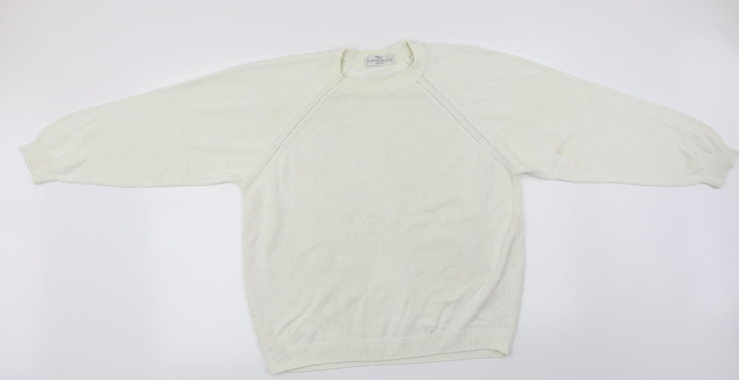 Marks and Spencer  Womens White Paisley  Pullover Jumper Size 16
