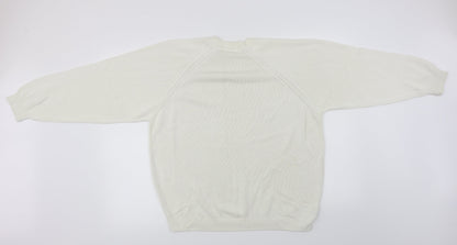 Marks and Spencer  Womens White Paisley  Pullover Jumper Size 16