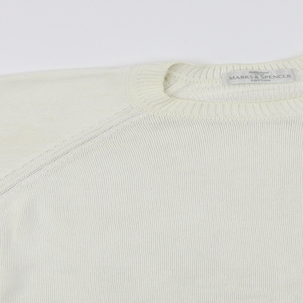 Marks and Spencer  Womens White Paisley  Pullover Jumper Size 16