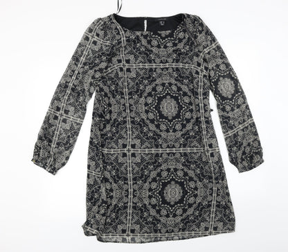 Atmosphere  Womens Black Fair Isle  A-Line  Size 10