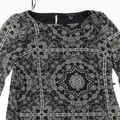 Atmosphere  Womens Black Fair Isle  A-Line  Size 10