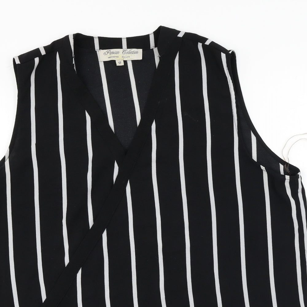 Parisian Collection  Womens Black   Basic Blouse Size 12