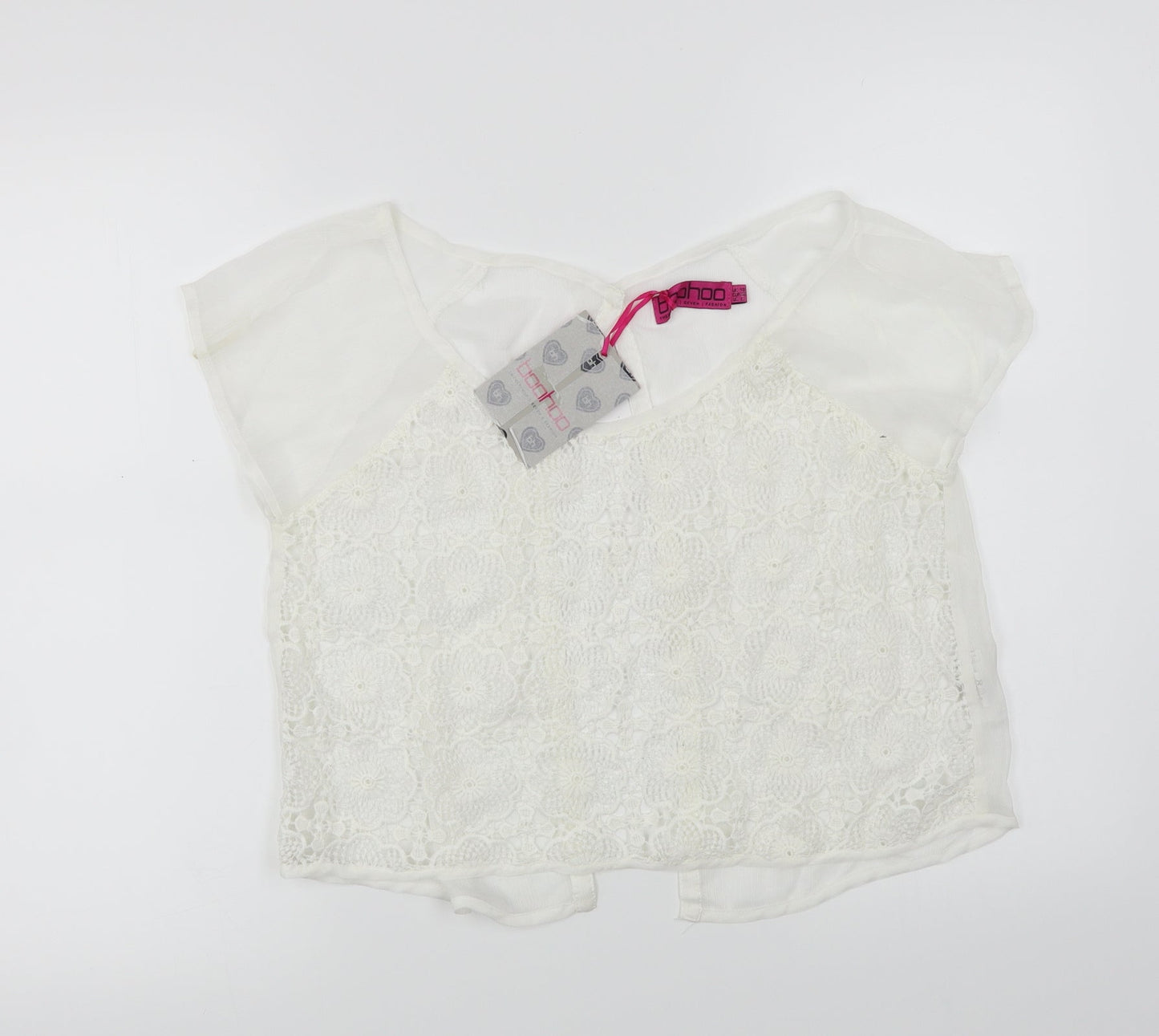 Boohoo  Womens White   Basic T-Shirt Size 10