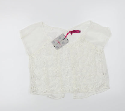 Boohoo  Womens White   Basic T-Shirt Size 10