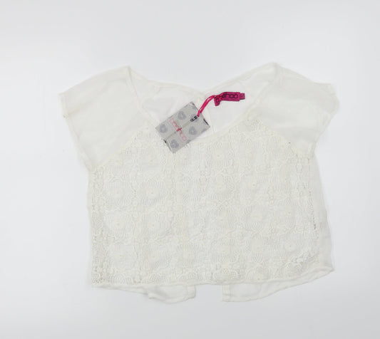 Boohoo  Womens White   Basic T-Shirt Size 10