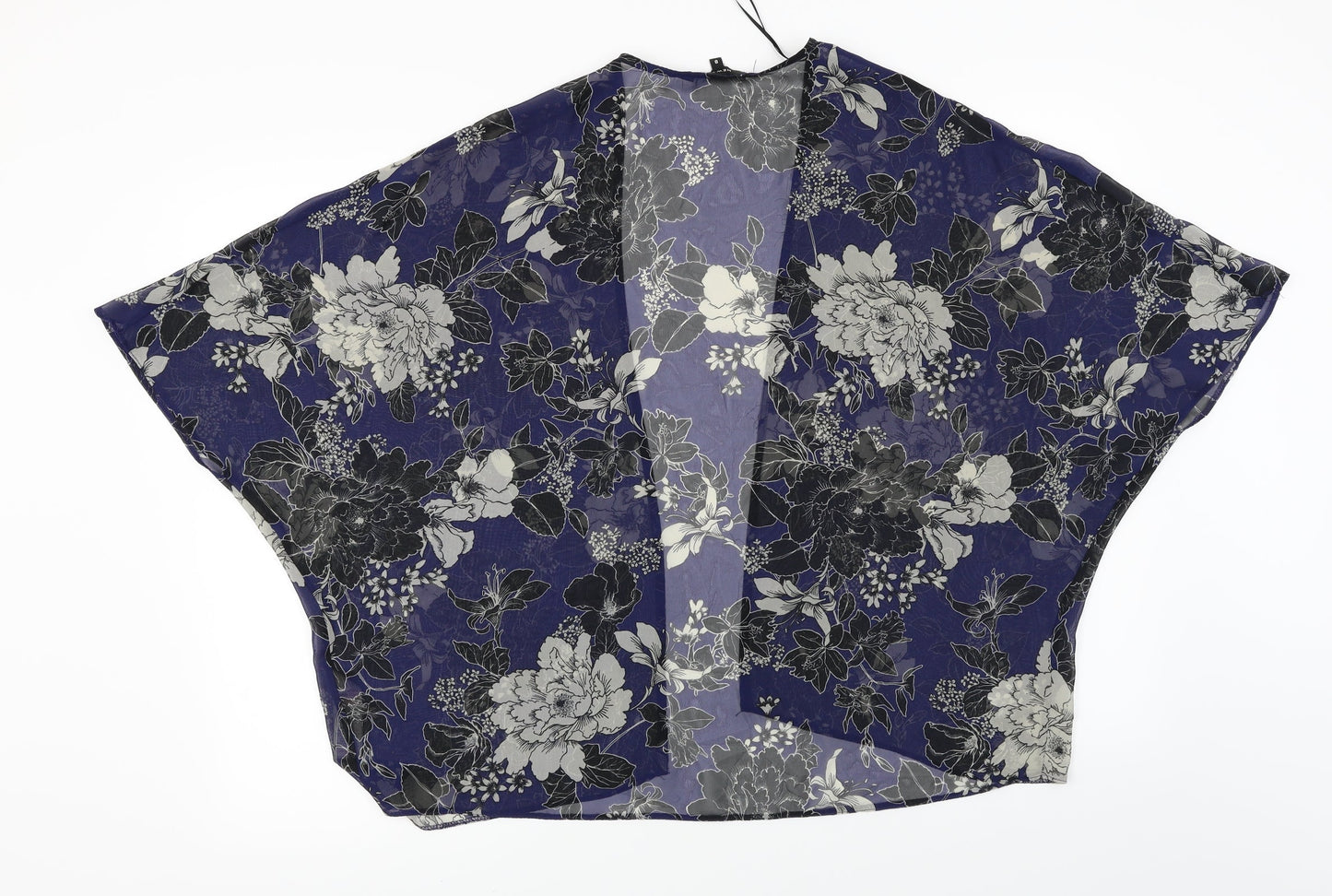 New Look  Womens Blue Floral  Cardigan Jumper Size 8
