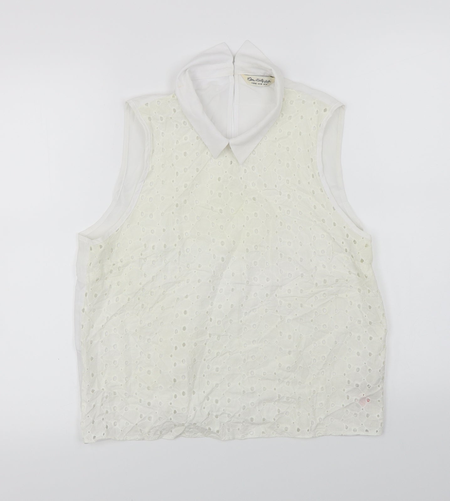 Miss Selfridge  Womens Ivory Floral  Basic T-Shirt Size 14