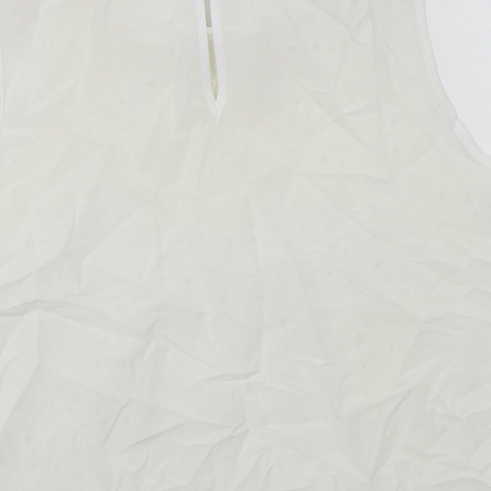 Miss Selfridge  Womens Ivory Floral  Basic T-Shirt Size 14