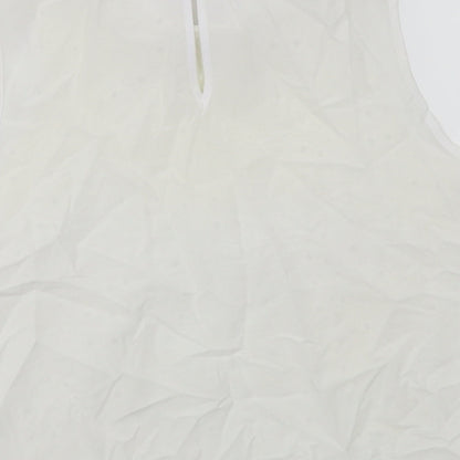 Miss Selfridge  Womens Ivory Floral  Basic T-Shirt Size 14