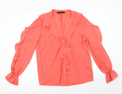 F&F  Womens Orange   Basic Blouse Size 8