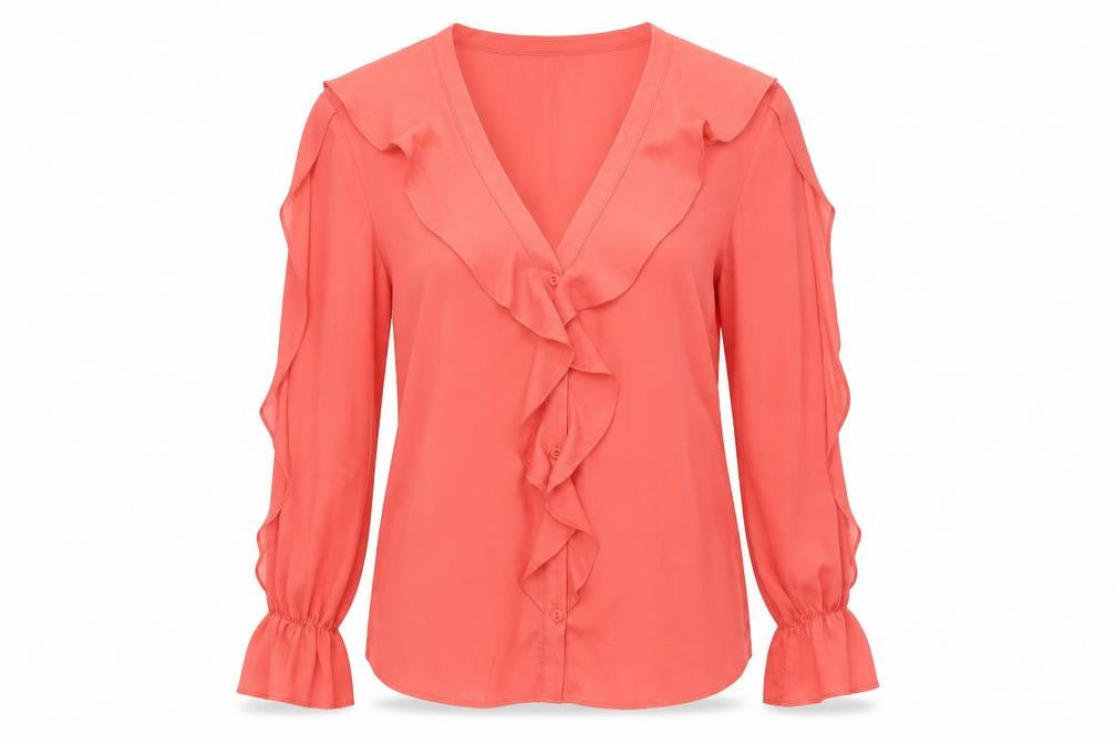Womens UK Size 8 F&F Orange Basic Blouse