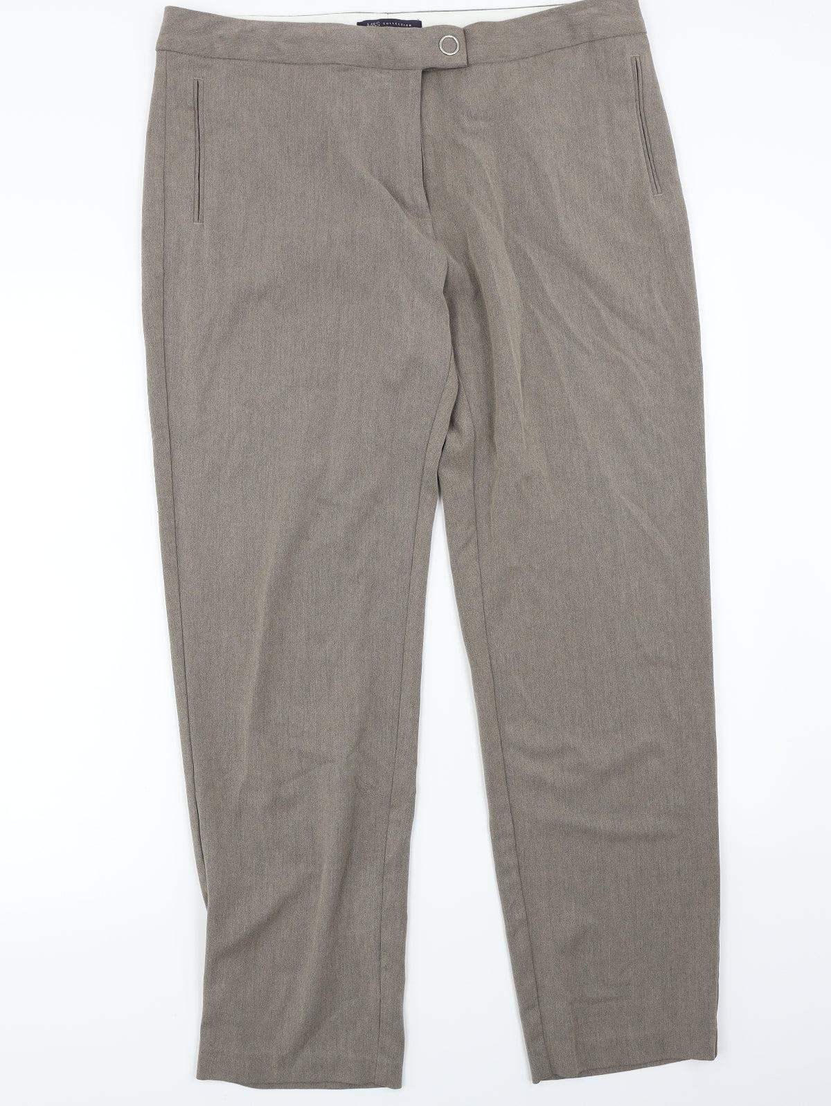 Womens UK Size 16 Marks and Spencer Regular Fit  Beige Trousers