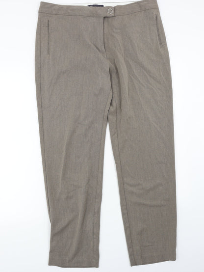 Womens UK Size 16 Marks and Spencer Regular Fit  Beige Trousers
