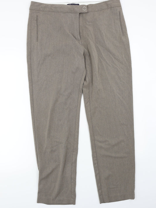Womens UK Size 16 Marks and Spencer Regular Fit  Beige Trousers