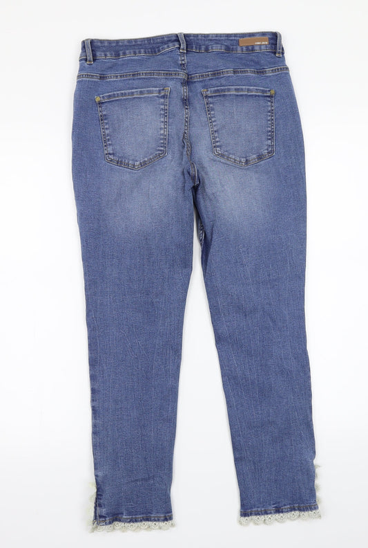 ORSAY Womens Blue   Cropped Jeans Size 40 L24 in
