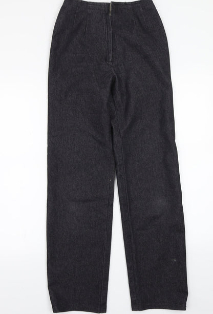 Womens UK Size  Preworn Regular Fit Straight Black Jeans