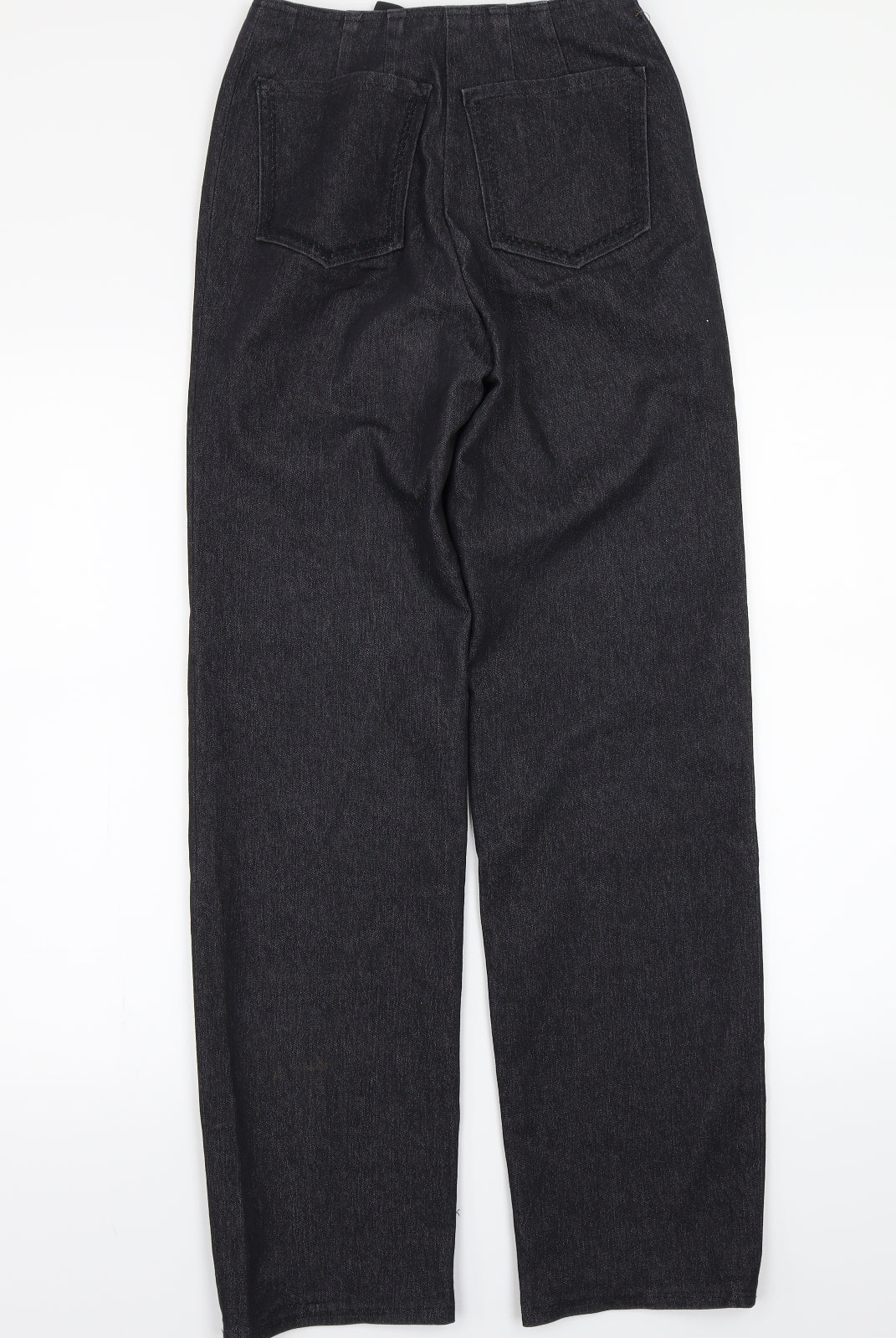 Womens UK Size  Preworn Regular Fit Straight Black Jeans