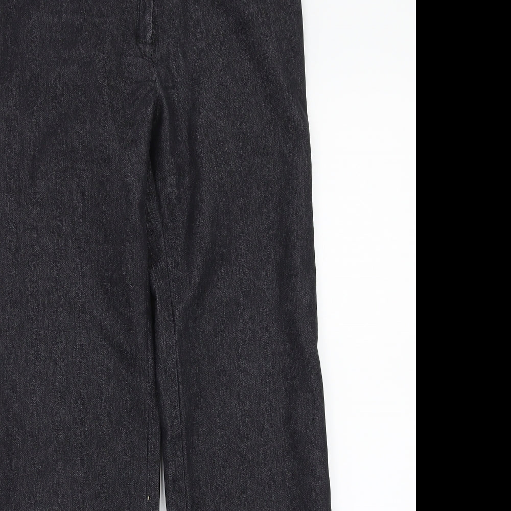 Womens UK Size  Preworn Regular Fit Straight Black Jeans
