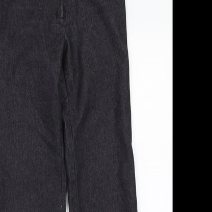 Womens UK Size  Preworn Regular Fit Straight Black Jeans