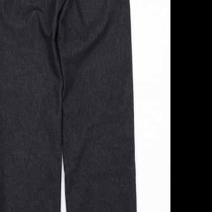 Womens UK Size  Preworn Regular Fit Straight Black Jeans