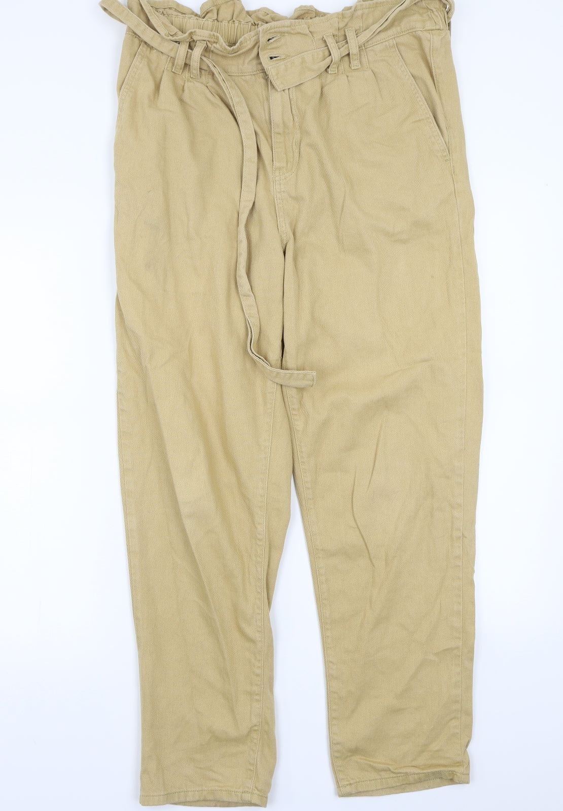 Denim & Co. Womens Beige   Straight Jeans Size 14 L28 in