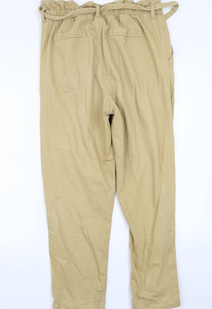 Denim & Co. Womens Beige   Straight Jeans Size 14 L28 in