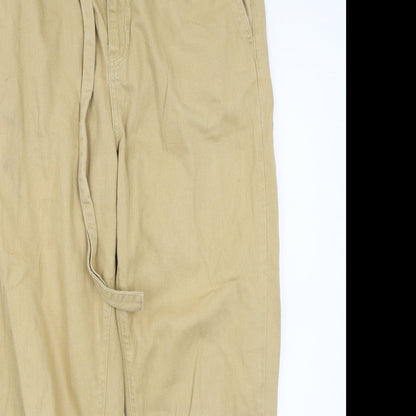 Denim & Co. Womens Beige   Straight Jeans Size 14 L28 in