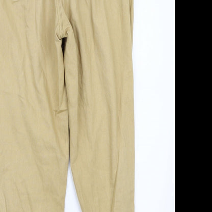 Denim & Co. Womens Beige   Straight Jeans Size 14 L28 in