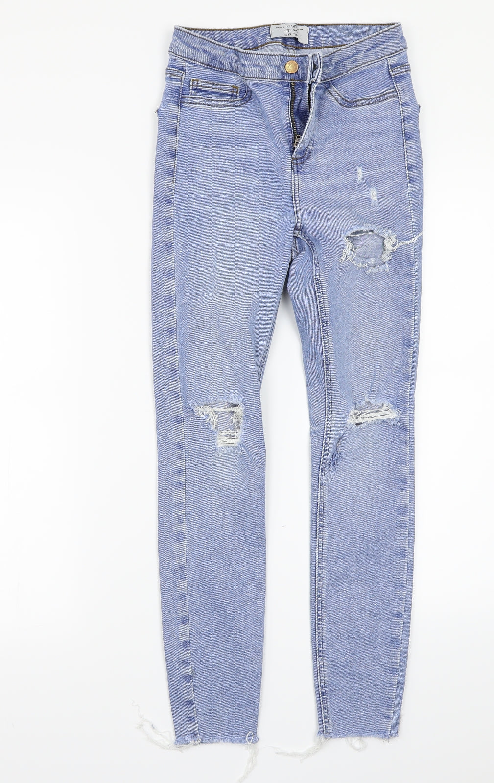 Newlook Girls Blue  Ramie Skinny Jeans Size 13 Years