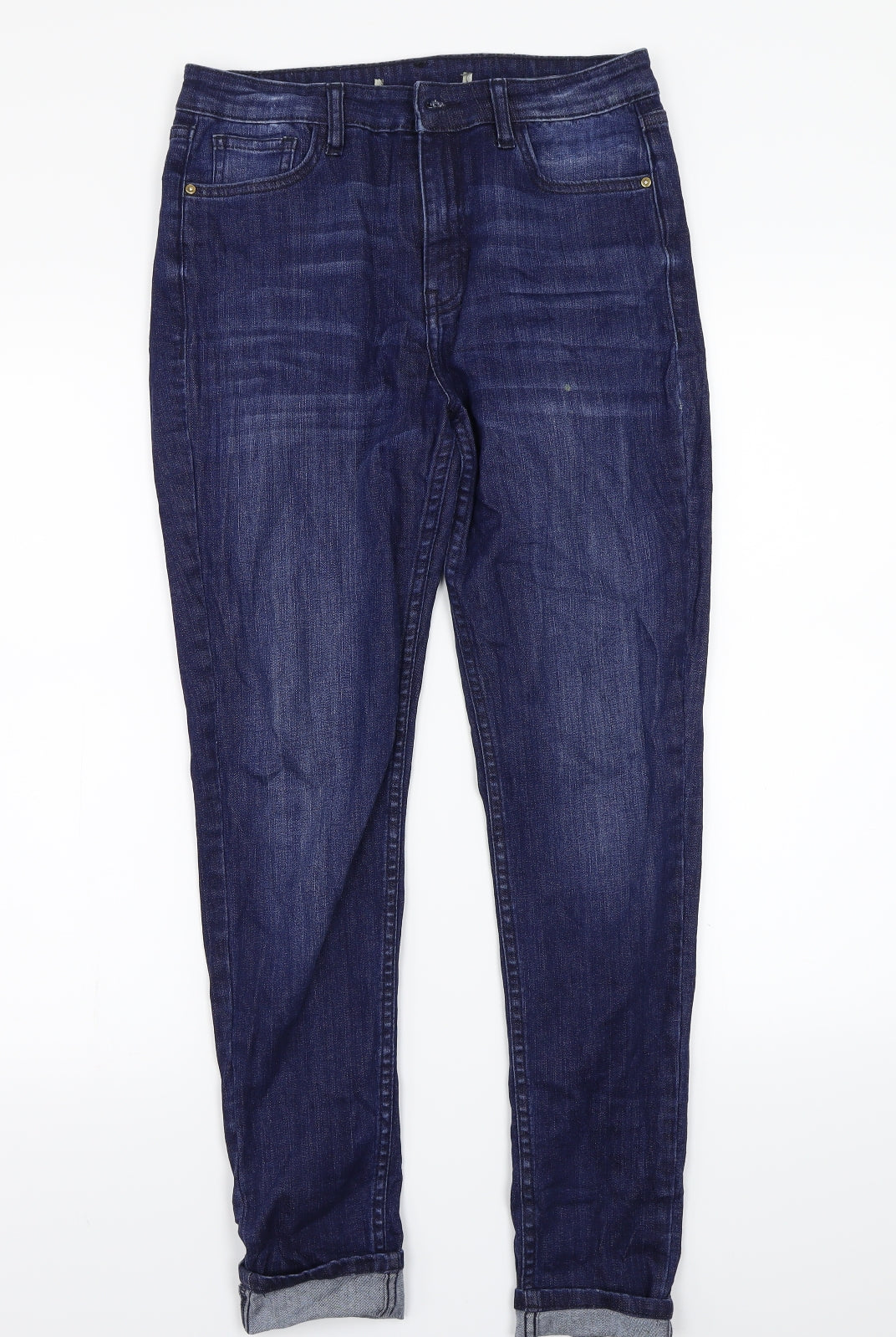 Womens UK Size  Preworn Regular Fit Straight Blue Jeans