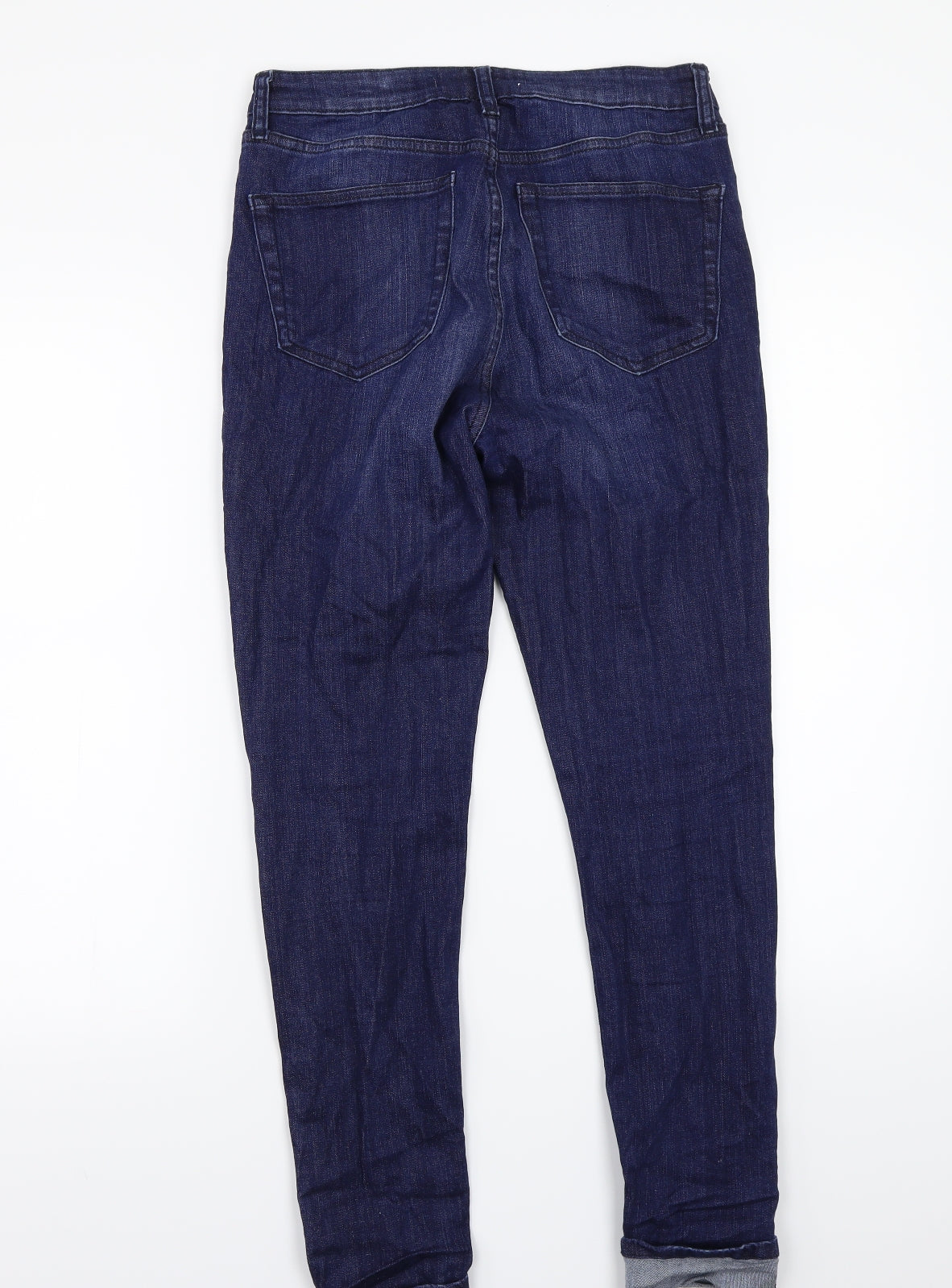 Womens UK Size  Preworn Regular Fit Straight Blue Jeans