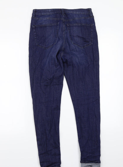 Womens UK Size  Preworn Regular Fit Straight Blue Jeans
