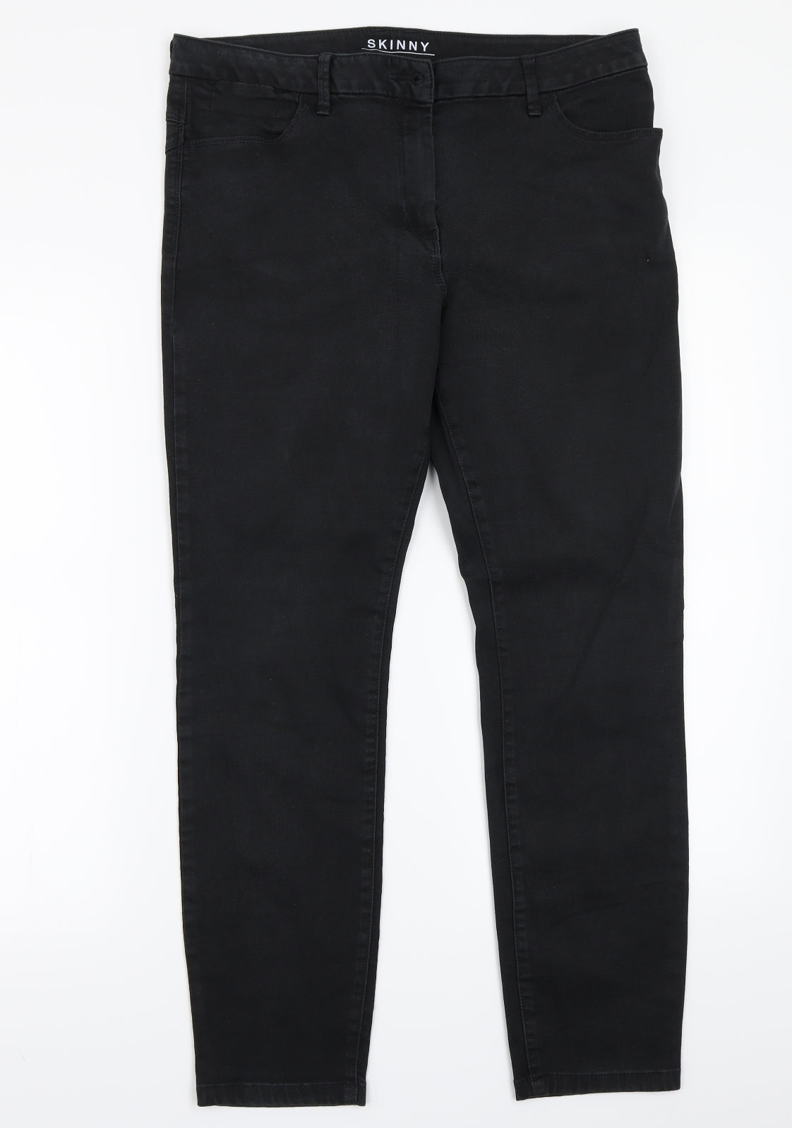 NEXT Womens Black   Straight Jeans  L27 in