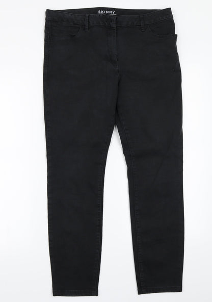 NEXT Womens Black   Straight Jeans  L27 in