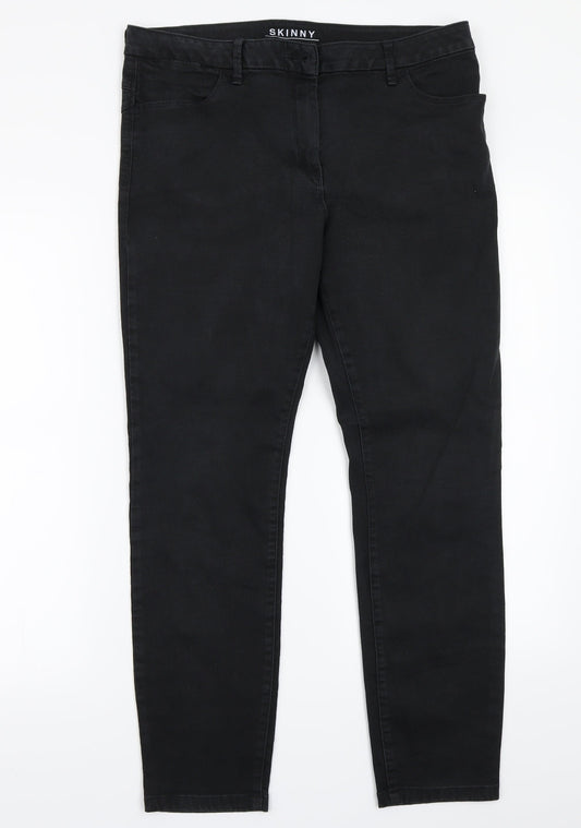 NEXT Womens Black   Straight Jeans  L27 in