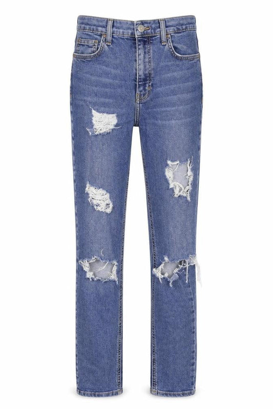 Womens UK Size 30 Topshop Regular Fit Straight Blue Jeans
