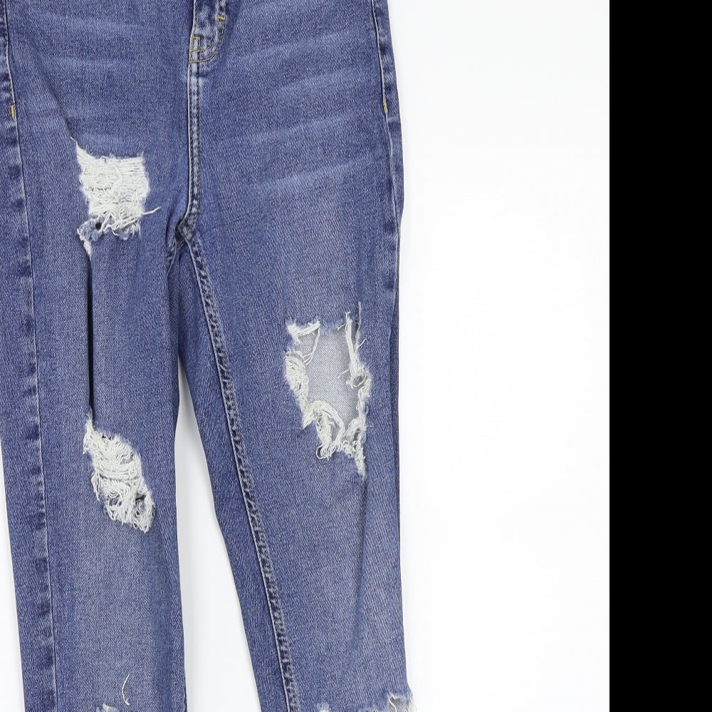 Topshop Womens Blue   Straight Jeans Size 30 L29 in