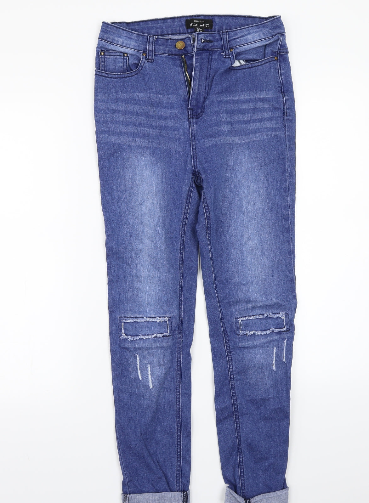 Select Womens Blue   Straight Jeans Size 10 L25 in