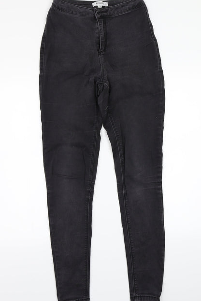 Missguided Womens Black   Straight Jeans Size 10 L29 in