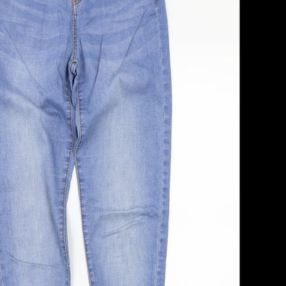 Denim & Co. Womens Blue   Skinny Jeans Size 8 L31 in