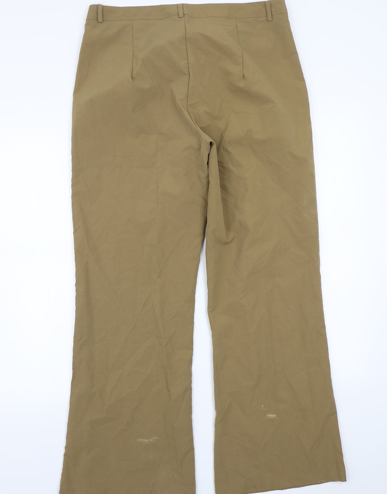 Womens UK Size L Preworn Regular Fit  Brown Trousers